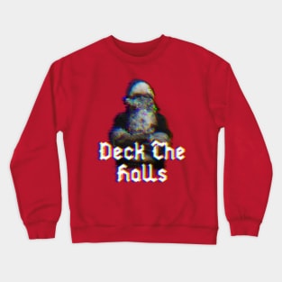 Christmas 2023 Deck the Halls Glitch Santa gift idea Crewneck Sweatshirt